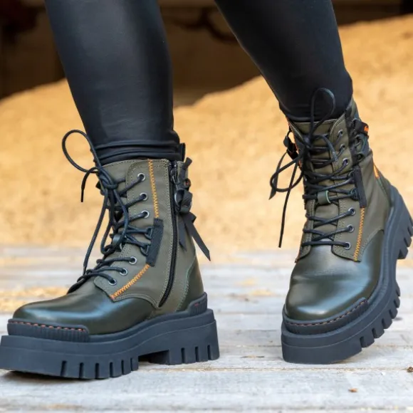 Palado Serifos, Schnürstiefel, Damen, Grün