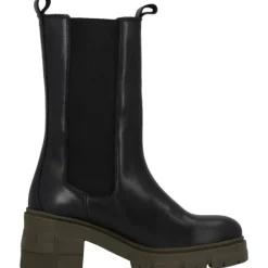 Palado Symeth by Sila Sahin, Chelsea Boots, Damen, Schwarz/Khaki
