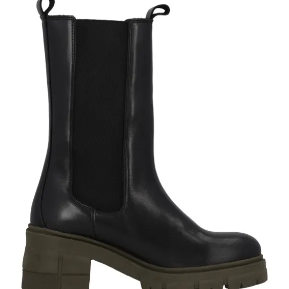 Palado Symeth by Sila Sahin, Chelsea Boots, Damen, Schwarz/Khaki