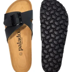 Palado Tinos, Pantoletten, Damen, Schwarz Matt
