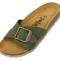 Palado Tinos Premium Leather, Pantoletten, Damen, Khaki