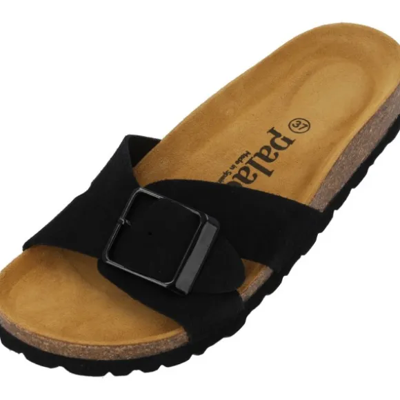 Palado Tinos Premium Leather, Pantoletten, Damen, Schwarz