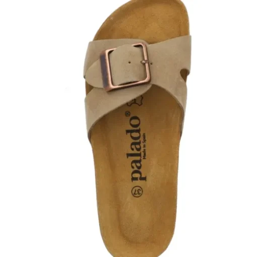 Palado Tinos Premium Leather, Pantoletten, Damen, Beige