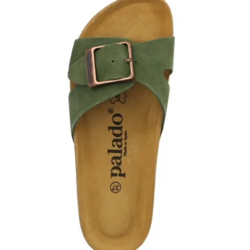 Palado Tinos Premium Leather, Pantoletten, Damen, Khaki