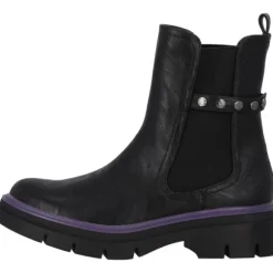 Palado Trinda by Sila Sahin, Chelsea Boots, Damen, Schwarz/Lila