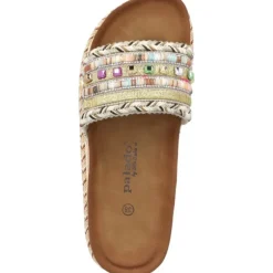 Palado Vaphine by Sila Sahin, Plateau-Pantoletten, Damen, Gold