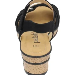 Palado Vemlu, Keilsandaletten, Damen, Schwarz