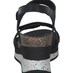 Panama Jack Nica Sport B, Plateau-Sandaletten, Damen, Schwarz
