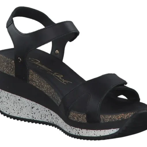 Panama Jack Nica Sport B, Plateau-Sandaletten, Damen, Schwarz
