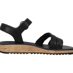 Paul Green 6112, Keilsandaletten, Damen, Schwarz