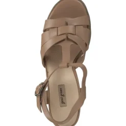 Paul Green 7907, Plateau-Sandaletten, Damen, desert