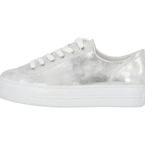 Paul Green 4790, Sneakers Low, Damen, weiß silber metallic