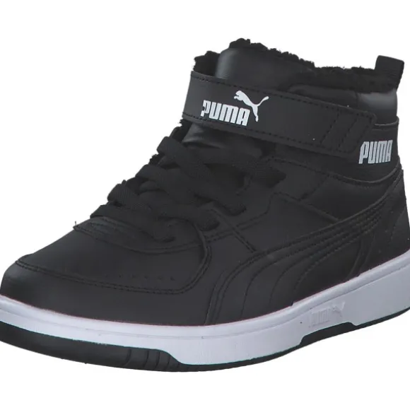 Puma Rebound Joy Fur PS 375479, Sneakers Low, Kinder, PUMA Black-PUMA White