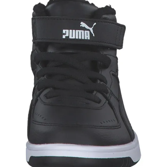 Puma Rebound Joy Fur PS 375479, Sneakers Low, Kinder, PUMA Black-PUMA White