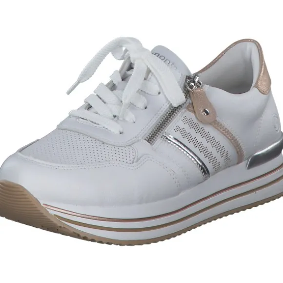 Remonte D1318, Schnürschuhe, Damen, weiss/argento/rosegold/weiss