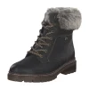 Remonte D0B74, Schnürstiefel, Damen, schwarz/murmel/schwarz