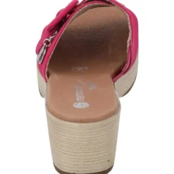Remonte D0N56, Plateau-Pantoletten, Damen, fuchsia