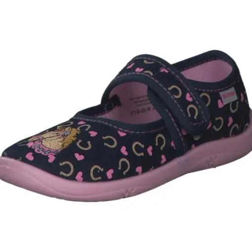 Richter 9150, Hausschuhe, Kinder, Blau/Pink