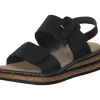 Rieker 62950, Keilsandaletten, Damen, Schwarz