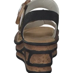 Rieker 68176, Keilsandaletten, Damen, Braun