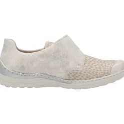 Rieker 48951, Klassische Halbschuhe, Damen, beige-gold/perlcreme/cliff