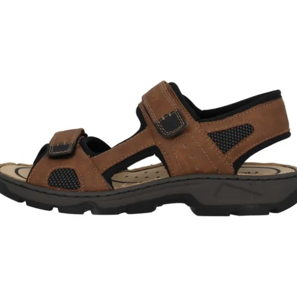 Rieker 26156, Outdoorsandalen, Herren, Braun (Mandel/Schwarz)