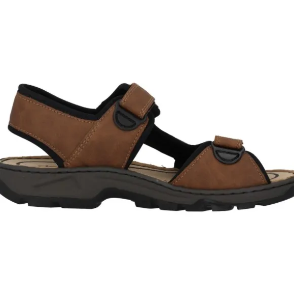 Rieker 26156, Outdoorsandalen, Herren, Braun (Mandel/Schwarz)