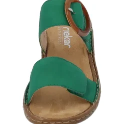 Rieker 60894, Plateau-Pantoletten, Damen, smaragd