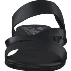 Rieker 60255, Plateau-Pantoletten, Damen, schwarz/schwarz