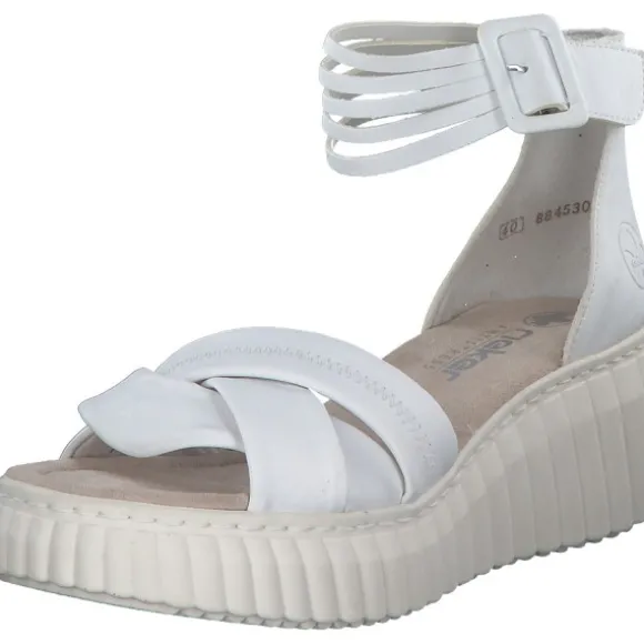Rieker 64159, Plateau-Pumps, Damen, Weiß