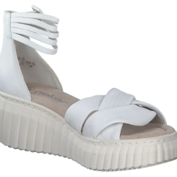 Rieker 64159, Plateau-Pumps, Damen, Weiß