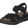 Rieker 67463, Plateau-Sandaletten, Damen, schwarz