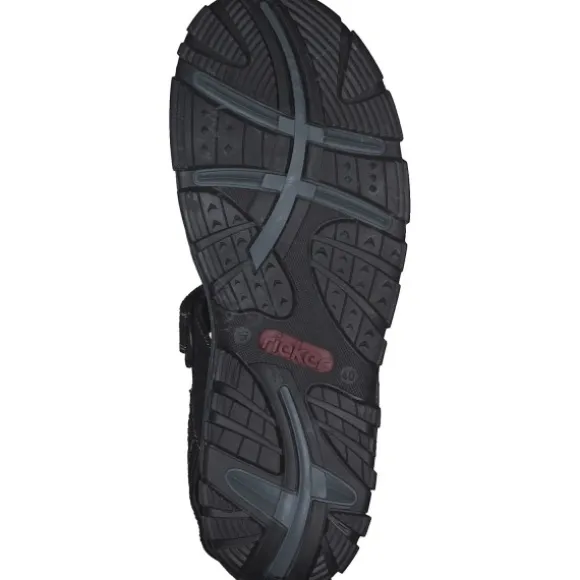 Rieker 68851, Sandalen, Damen, schwarz