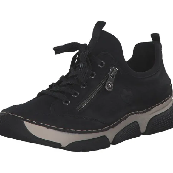 Rieker 45973, Schnürschuhe, Damen, Schwarz