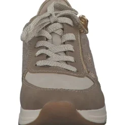 Rieker 58902-64, Schnürschuhe, Damen, fango/ginger /ginger-gold/ woo