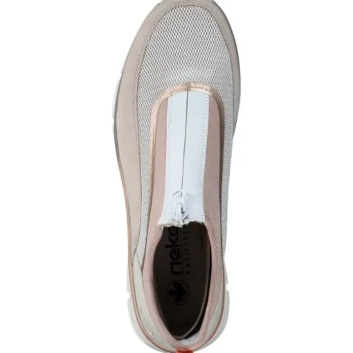 Rieker 48053, Slip-On-Sneaker, Damen, rose/kreide/kupfer/crema/perlr