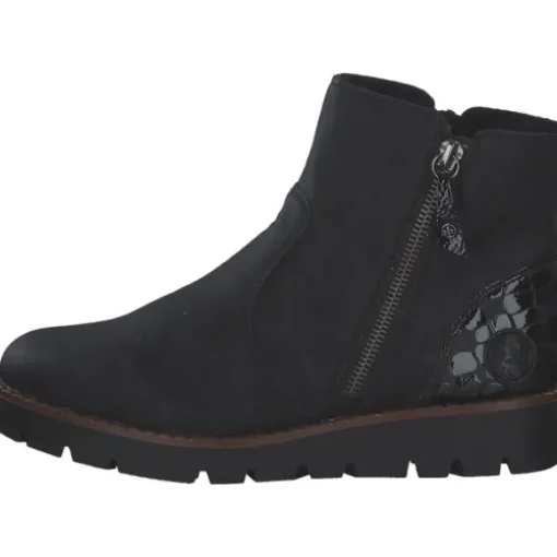 Rieker 44950-00, Stiefeletten, Damen, schwarz/black/schwarz