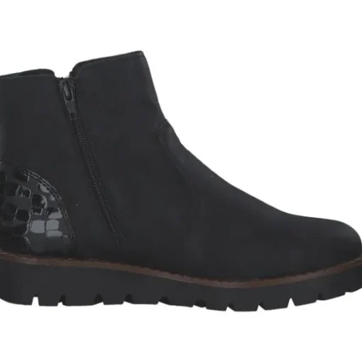 Rieker 44950-00, Stiefeletten, Damen, schwarz/black/schwarz