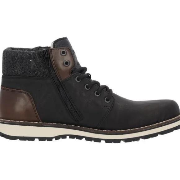 Rieker 38434, Stiefeletten, Herren, Schwarz (Schwarz/Kastanie/Granit)