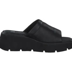 Rieker Evolution W1551, Plateau-Pantoletten, Damen, Schwarz