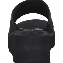 Rieker Evolution W1551, Plateau-Pantoletten, Damen, Schwarz