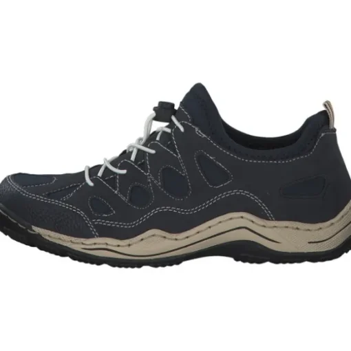 Rieker L0551, Schnürschuhe, Damen, Blau