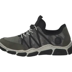 Rieker L0657, Schnürschuhe, liane/schilf/negro/stein-camo/
