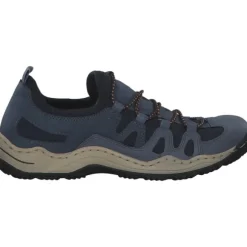 Rieker L0546, Schnürschuhe, lightblue/jeans/navy