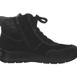 Rieker L7710-00, Schnürstiefel, Damen, schwarz/schwarz/anthrazit