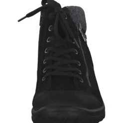 Rieker L7132, Schnürstiefel, Damen, schwarz/schwarz/anthrazit