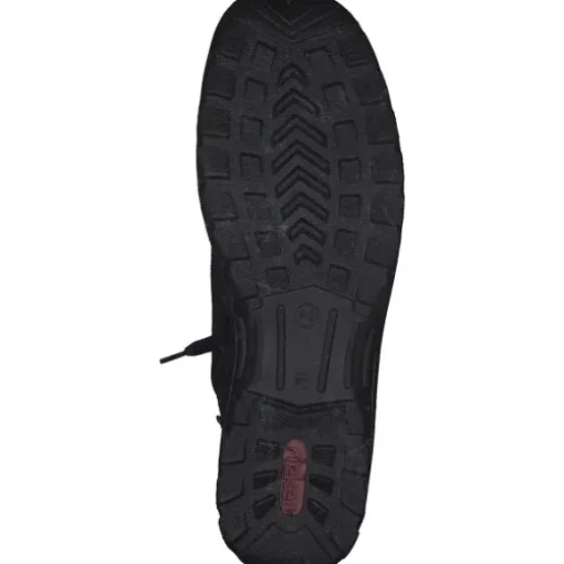 Rieker L7132, Schnürstiefel, Damen, schwarz/schwarz/anthrazit