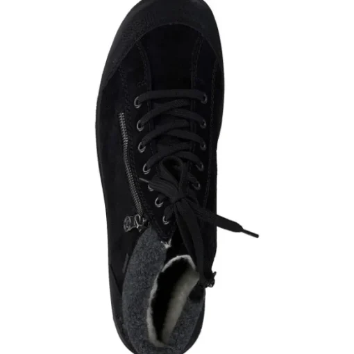 Rieker L7132, Schnürstiefel, Damen, schwarz/schwarz/anthrazit