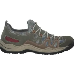 Rieker L0539, Slipper, Damen, liane/schilf/shell/kornblume