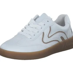 Rieker M5512, Schnürschuhe, Damen, weiss/camel